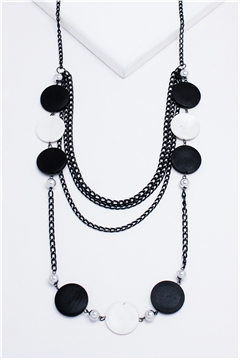 Ebony & Ivory Shell Layered Necklace