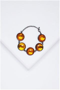Radiant Amber Gemstone Bracelet