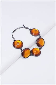 Radiant Amber Gemstone Bracelet