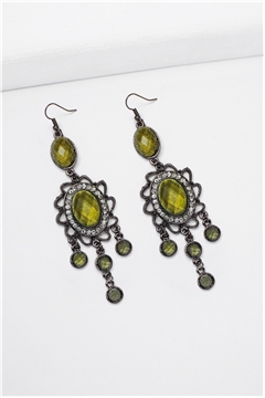 Verde Gemstone Drop Earrings