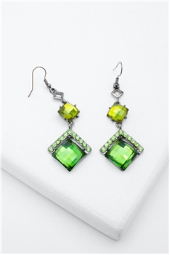Sea Green Gemstone Drop Earrings