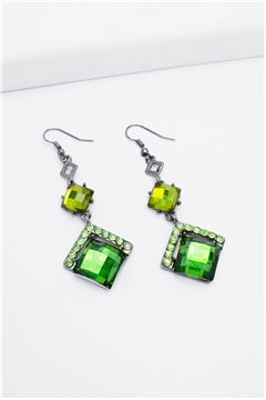 Sea Green Gemstone Drop Earrings