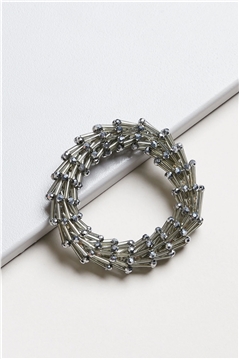 Milky-Way Crystal Silver Bracelet