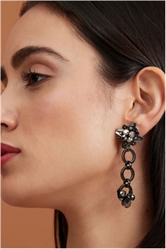 Dark-Matter Starry Dangle Earrings