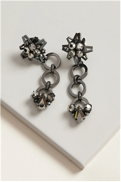 Dark-Matter Starry Dangle Earrings