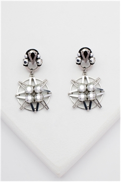 Interstellar Starburst Crystal Dangler Earrings