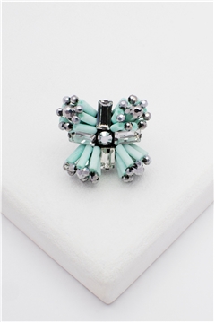 Turquoise Cluster Breezy Crystal Ring