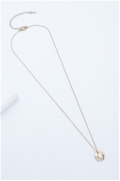 Dainty White Round Necklace