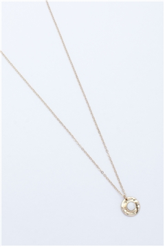 Dainty White Round Necklace