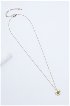 Dainty Rustic Round Necklace