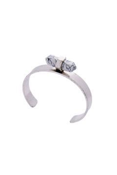 White Bar Marble Cuff Bracelet
