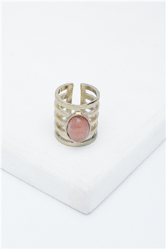 Boho Red Stone Gold Ring