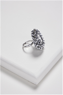 Forever Yours Silver Crystal Statement Ring
