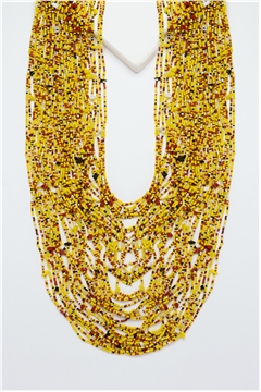 Seychelles Canary Bead Layered Necklace