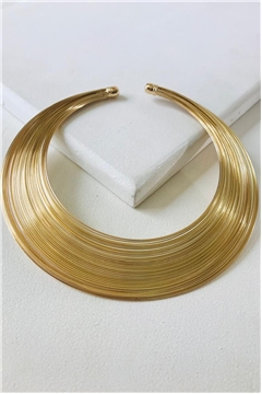 Orbit Curve Gold Necklace