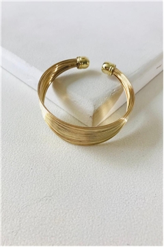 Orbit Curve Gold Bracelet