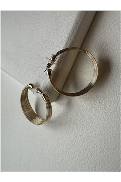 Orbit Curve Gold Earrings