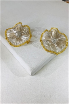 Silver Gold Moonlit Bloom Earrings