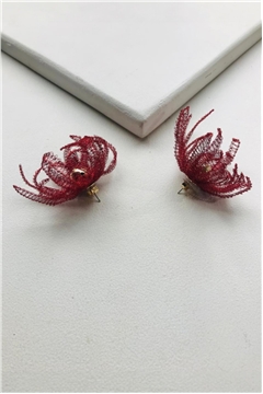 Scarlet Lunar Whisper Earrings
