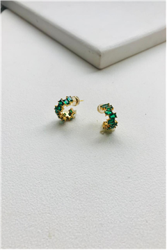 Verdant Orbit Hoop Earrings