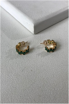 Verdant Orbit Hoop Earrings