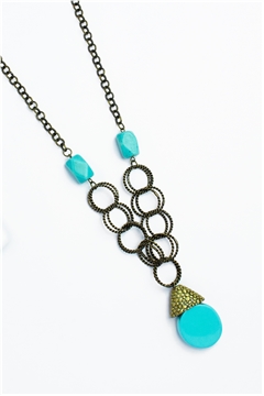 Aruban Coiled Turquoise Necklace