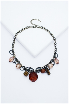 Brown Dice Necklace