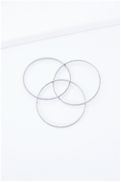 Set of 3 Silver Bangles