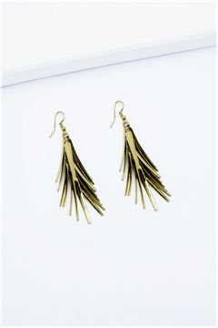 Gold Spikes Drop Earring