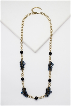 Starry Eyes Black Pearl Long Necklace