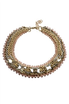 Circle Of Love Pink Crystal Necklace