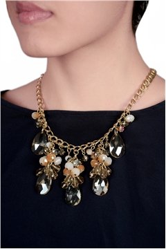 The Ballet Dancer Champagne Crystal Drop Necklace
