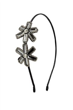 The Minions Black Double Flower Stone Hairband