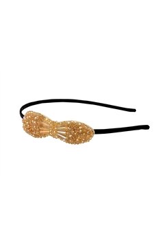 The You Know You Love Me Champagne Crystal Bow Hairband