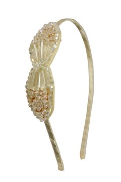 The Bff White Crystal Bow Hairband