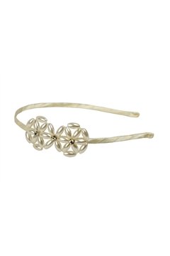 The Scandal White Pearl Beads Floral Hairband