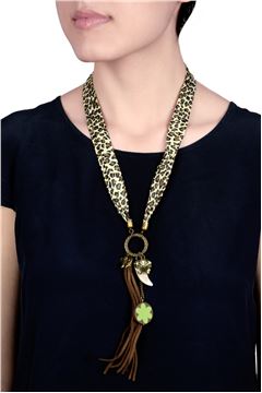 Born In The Wild Animal Print Charm Pendant Necklace Born In The Wild Animal Print Charm Pendant Necklace
