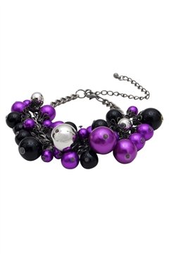 Purple Beads And Baubles Bracelet