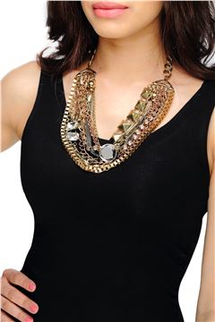 CHUNKY MULTI CHAIN NECKLACE