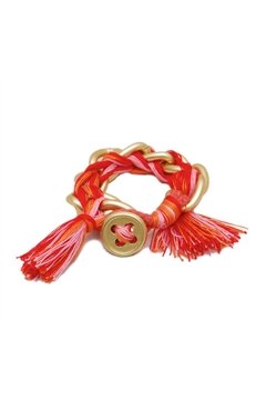 Red Thread Button Bracelet