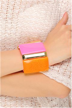 Bubblegum Chunky Cuff Bracelet
