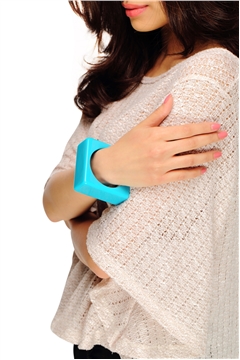 Adriactic Blue Square Resin Bangle