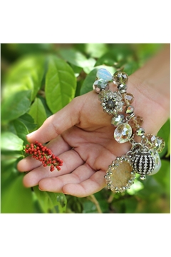 Jhumki Crystal Charm Bracelet