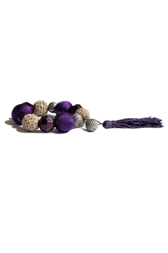 Bead And Tassel Crochet Bracelet