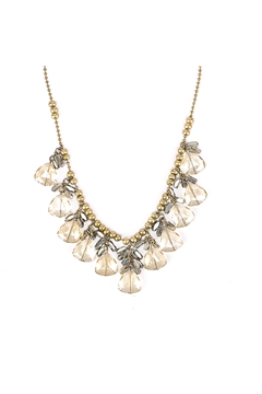 Crystal Drops Princess Antique Gold Choker Necklace