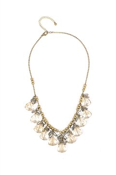 Crystal Drops Princess Antique Gold Choker Necklace Crystal Drops Princess Antique Gold Choker Necklace