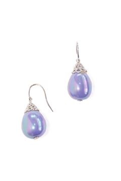 Lavender Cone Majorca Pearl Drop Earrings