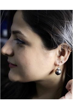 Glam Gold Pearl Drop Earrings