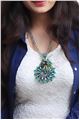 The Aurora Amulet Green Crystal Pendant Necklace