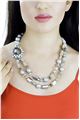 Sunset In Havana Crystal Pearl Layered Necklace